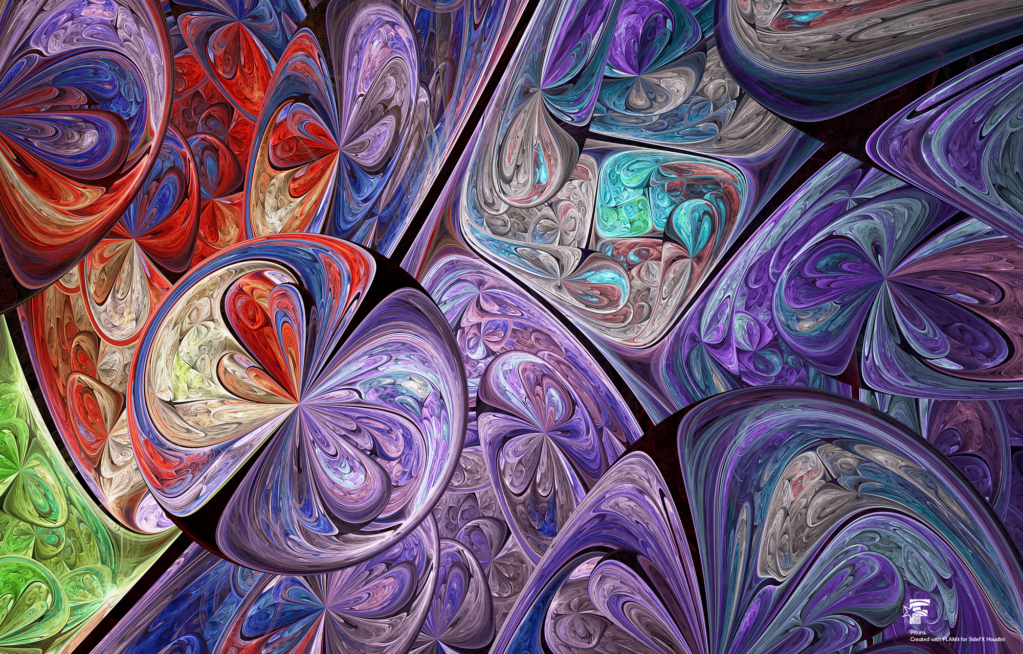 Image produced with FLAM3H: &quot;The Fractal Flame algorithm for SideFX Houdini&quot;
